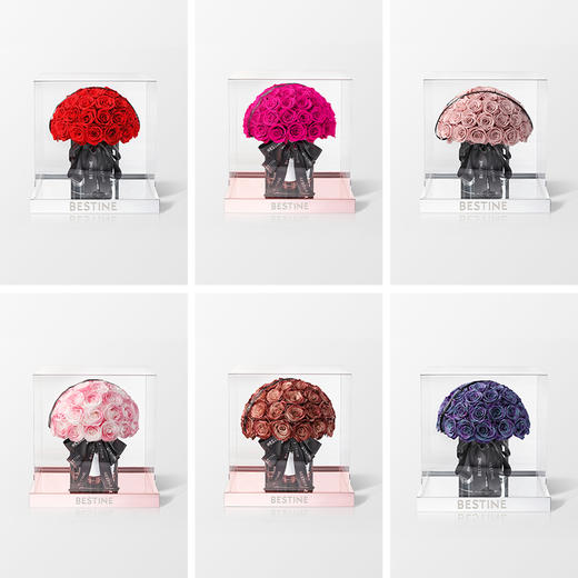 VBEINGS花语 永生花 超大抱抱桶花球 永生花玫瑰花花束礼盒送女生日礼物摆件 商品图1