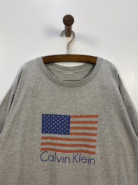 90年代 Vintage CK Calvin Klein 卡尔文·克雷恩 短袖T恤 _SST(L)
