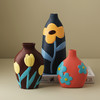 【家居饰品】-复古风创意彩绘陶瓷花瓶摆件（不含花） 商品缩略图3