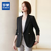 罗蒙春秋款双排扣小西装外套女士商务休闲通勤百搭气质单西服上衣外套 商品缩略图7