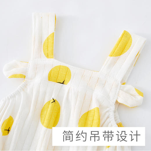夏季婴儿吊带包屁衣背心背带三角哈衣女宝宝纯棉连体 商品图1