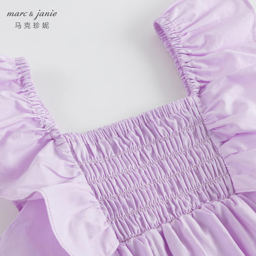 marcjanie马克珍妮新款夏装 女童花边袖方领纯棉小衫230995 商品图3