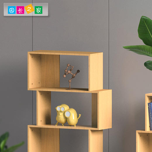 四层错位置物架书架幼儿园阅读区简约现代错位落地置物架书架 商品图2