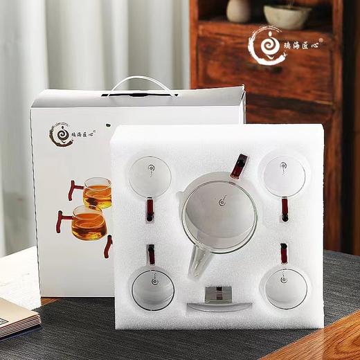 璃海匠心琼林玉枝耐热玻璃茶具套组（1壶4杯） 商品图5