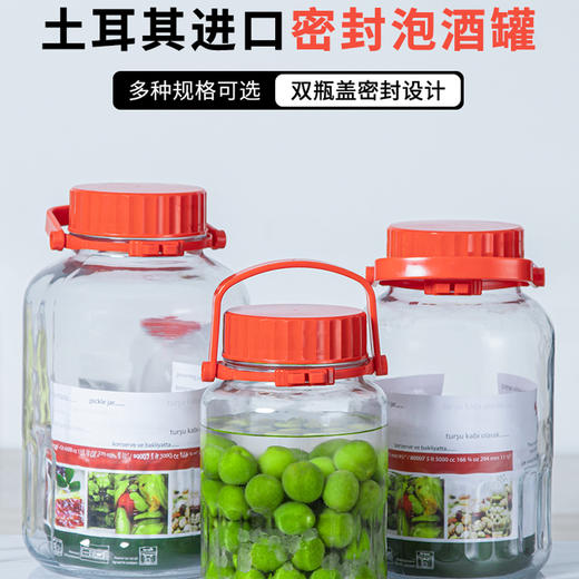 土耳其进口泡酒罐玻璃酵素瓶密封罐玻璃罐子密封储物罐储粮密封瓶 商品图1