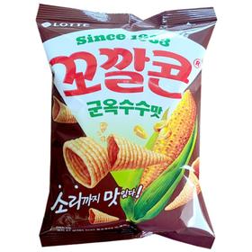 乐天锥形桶脆片烤玉米味67g롯데 꼬깔콘 군옥수수맛