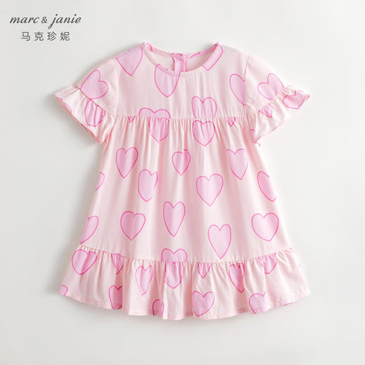 马克珍妮夏装新款 女童透气防蚊短袖连衣裙 儿童裙子230565 商品图2