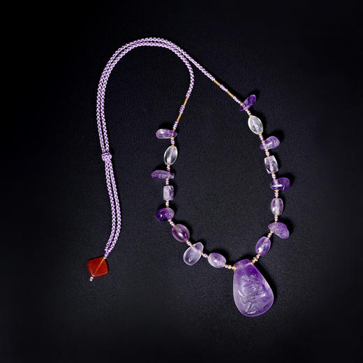 西亚高古紫水晶“重生”护身符项链 商品图0