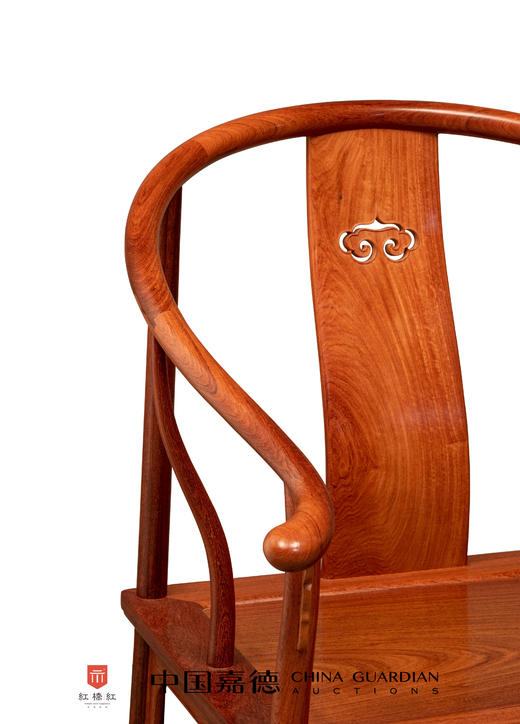 红桥红  家具严选  缅甸花梨（大果紫檀）【如意刀牙出头圈椅 】 商品图3