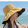 夏季遮阳帽女黑胶新款，百搭全顶遮脸渔夫帽出游太阳帽XYD-黑胶渔夫 商品缩略图7