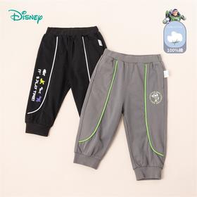 【商场同款】迪士尼童装男童运动休闲九分裤春秋夏季纯棉透气儿童撞色潮搭裤子