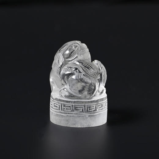 清代子母狮“太师少师”水晶印章 商品图3