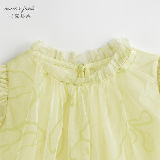 marcjanie马克珍妮新款夏装 女童田园风花苞网纱小衫231055 商品图3