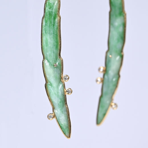 清代翡翠“一帆风顺”耳环 商品图2