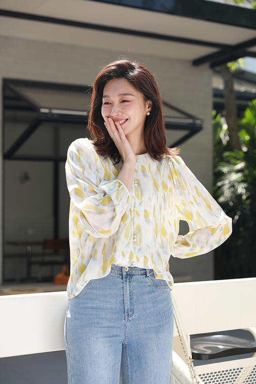 火桐hooton扎染设计真丝衬衫 商品图1