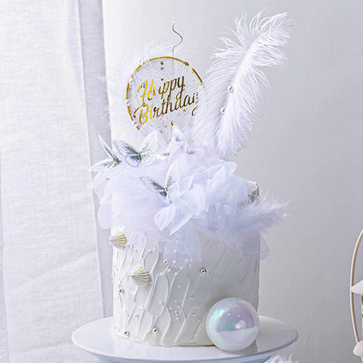 蝶飞幻梦-蝴蝶般的浪漫-6英寸（加高）-【主题蛋糕】 商品图0