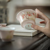 【日用百货】墨己 粉色系手绘盖碗 苍烟红陶瓷家用茶碗 功夫茶具茶室用泡茶碗 商品缩略图2