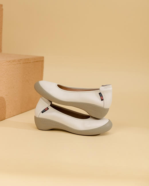 西村名物2023年春季新款头层牛皮鞋面猪皮内里内垫平底舒适单鞋T12531 商品图7