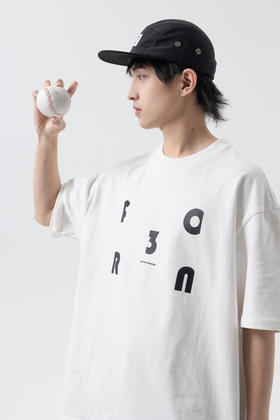 Forn3/N376/纯色字母印花圆领短袖