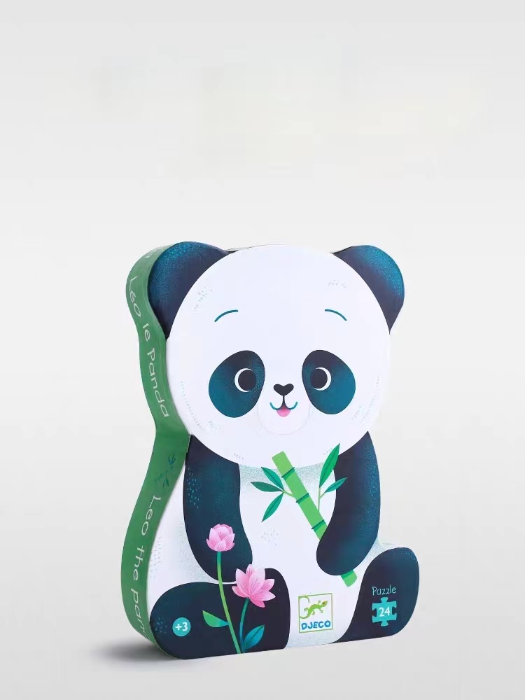 法国DJECO花样礼盒拼图24片系列《熊猫Leo》#此商品参加第十一届北京惠民文化消费季