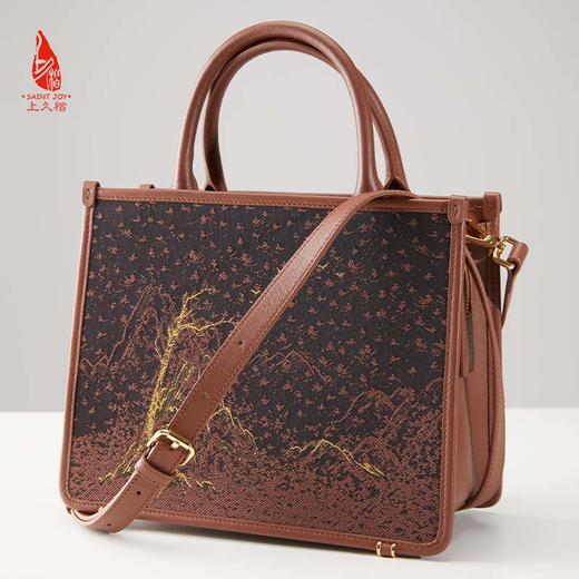 SAINTJOY/上久楷 宋锦女式拎包  松雁金山来 BWW22A0602 商品图12