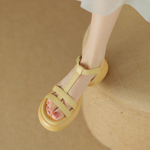 时尚潮流，真皮百搭平底凉鞋LD-6362 商品图8