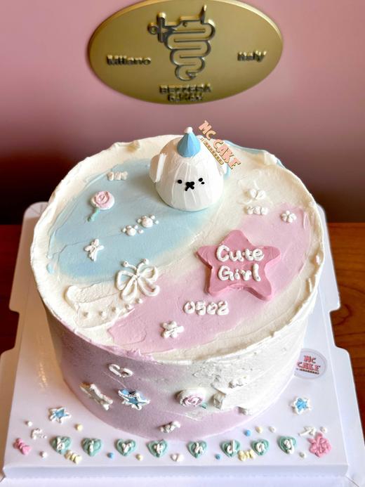 ins手绘风格小狗狗蛋糕 商品图1