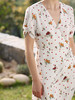 （小眠专属）HeyDress原创波斯菊印花裹身连衣裙女夏季收腰设计感气质碎花裙子 商品缩略图1