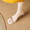 优雅百搭，水钻亮片露趾水晶跟凉拖YD-AS311 商品缩略图3