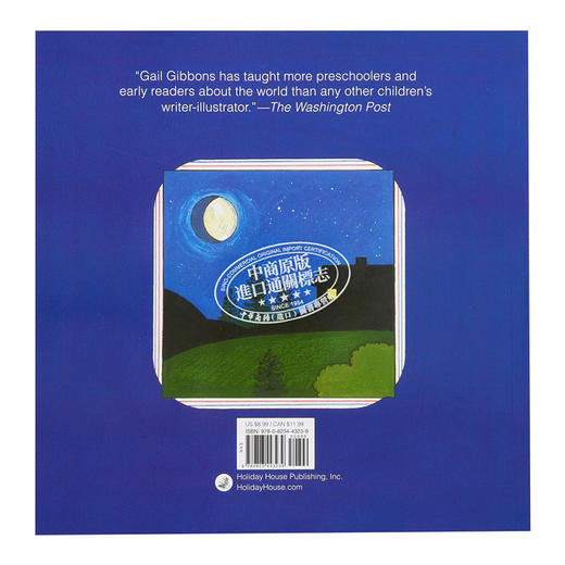 【中商原版】关于月球的书（新版）The Moon Book 儿童科普绘本 月球知识 Gail Gibbons 名家绘本 英文原版 9岁以上 新版 商品图1