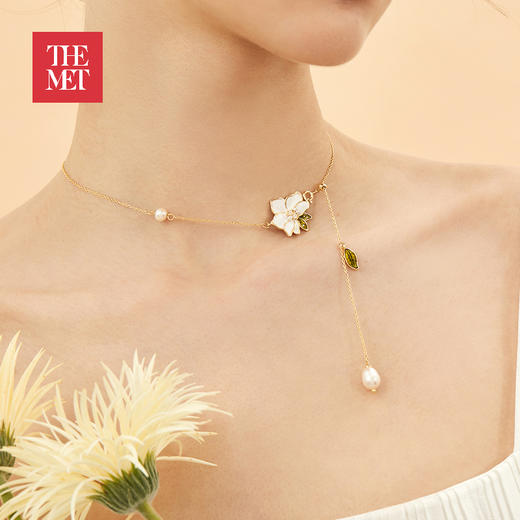 大都会艺术博物馆木槿花系列 珍珠颈链双戴Y字珍珠链胸针手链 商品图0