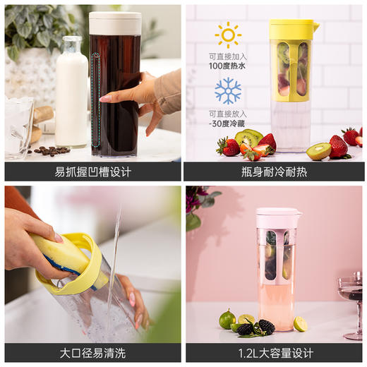 【ZUUTii冷水壶】咖啡冷萃壶大容量凉水壶冰箱家用耐高温果茶冷泡壶 商品图4