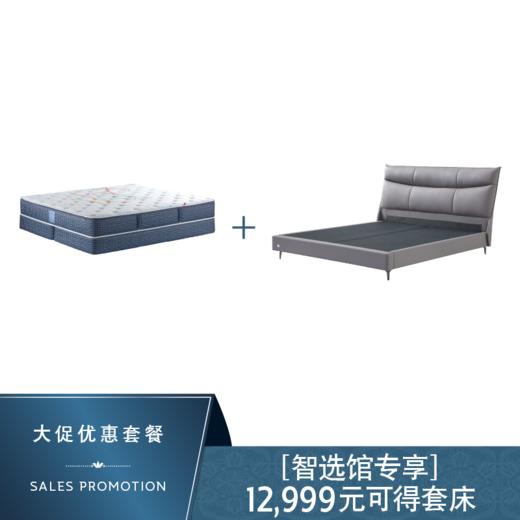 Sealy丝涟套床 丝涟蓝系列 曜床垫+展鸿床架 商品图0