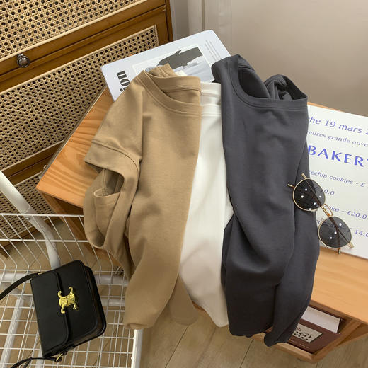 基础款丨【小飞袖】T恤女夏季宽松时髦显瘦百搭圆领短袖休闲上衣 商品图3