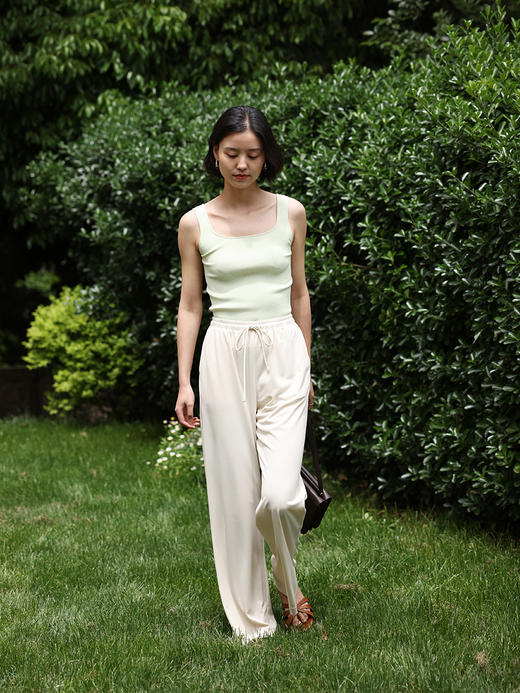 【合作款】HeyDress  坑条方领背心 商品图0