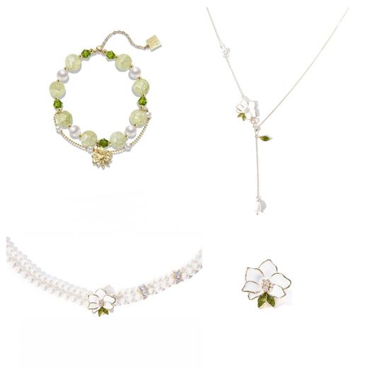 大都会艺术博物馆木槿花系列 珍珠颈链双戴Y字珍珠链胸针手链 商品图5