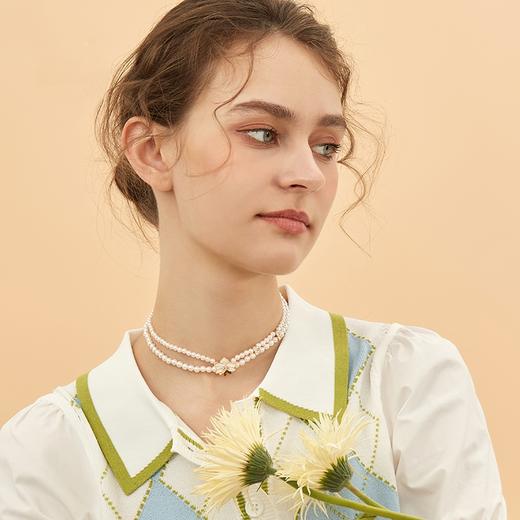 大都会艺术博物馆木槿花系列 珍珠颈链双戴Y字珍珠链胸针手链 商品图3