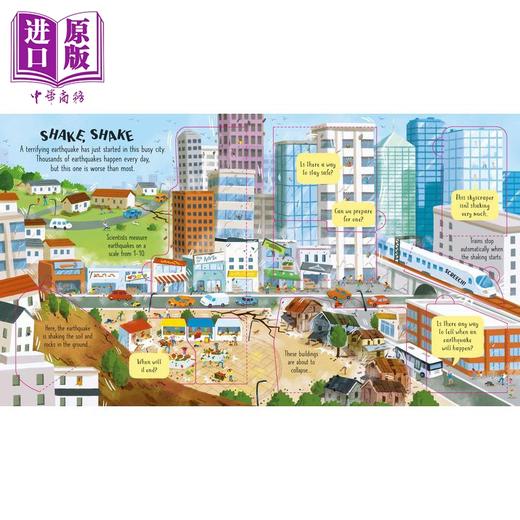 【中商原版】Look Inside Volcanoes and Earthquakes尤斯伯恩看里面:火山与地震 英文原版进口图书儿童科普绘本知识百科图书 商品图1