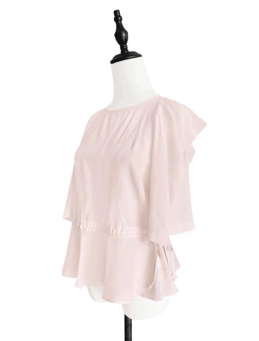 TYNVIE 抽绳设计挖肩无袖上衣 - 浅粉色 商品图4