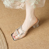 清新优雅，水钻亮片水晶跟凉拖YD-1151 商品缩略图5