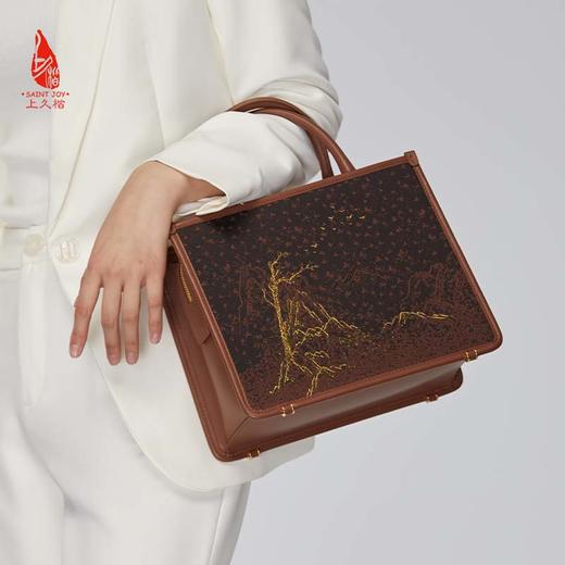 SAINTJOY/上久楷 宋锦女式拎包  松雁金山来 BWW22A0602 商品图3
