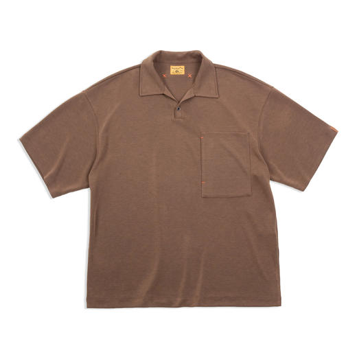 马登工装 美式复古polo领短袖落肩宽松翻领半袖衫莫代尔口袋T恤男夏 商品图8