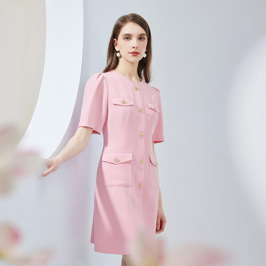 NF8L6瑟俪商场同款2023新款夏季小香收腰合体连衣裙 商品图2