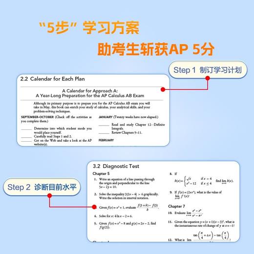 【新东方】AP微积分AB 5分制胜 新东方AP教材 AP Calculus 出国攻读大学课程 AP考试 商品图1