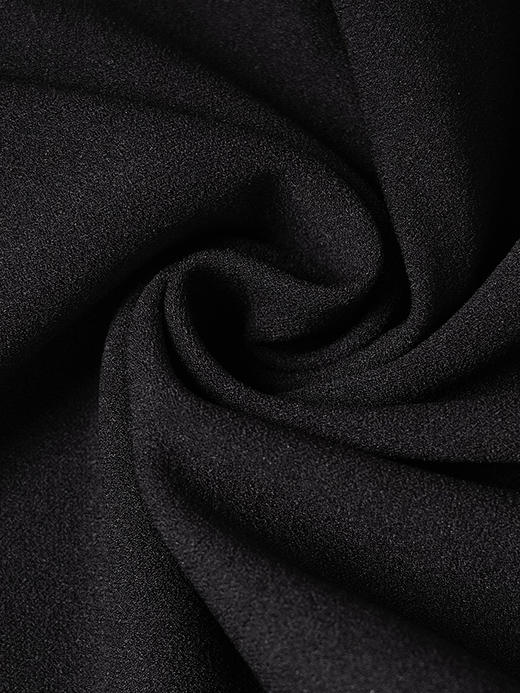 米思阳2024夏季新款优雅大方纯色短袖连衣裙网纱拼接弹力裙子1644 商品图2