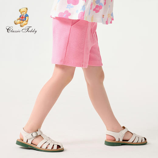 【90-130】女童夏款轻薄五分短裤裤子精典泰迪 商品图8