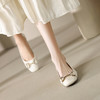 ZHR休闲方头豆豆鞋女2023新款配裙子夏季女鞋粗跟优雅通勤单鞋女 商品缩略图5