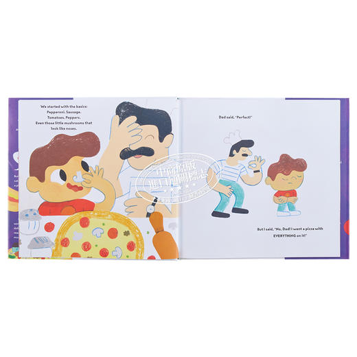【中商原版】Andy J. Pizza 比萨饼上的馅料 A Pizza with Everything on It 父亲节礼物书 英文原版进口儿童故事绘本 5岁以上 商品图5