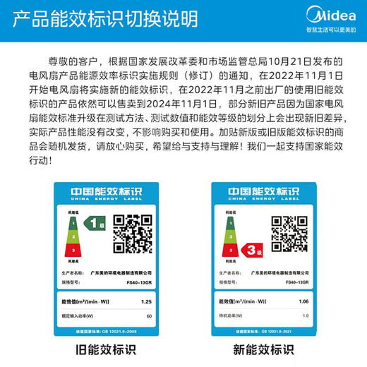 【家居】美的 Midea 大风量广角立式电风扇FS40-13GR 商品图7