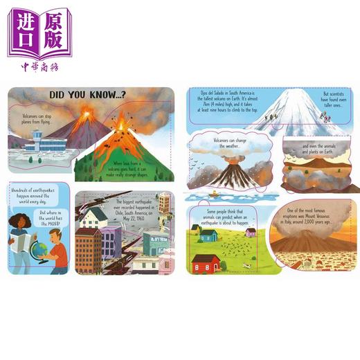 【中商原版】Look Inside Volcanoes and Earthquakes尤斯伯恩看里面:火山与地震 英文原版进口图书儿童科普绘本知识百科图书 商品图2